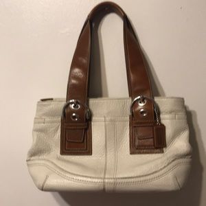 Coach Soho Double Buckle White Leather
